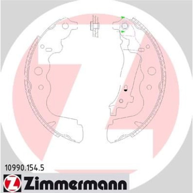 ZIMMERMANN Bremsbacken | 10990.154.5