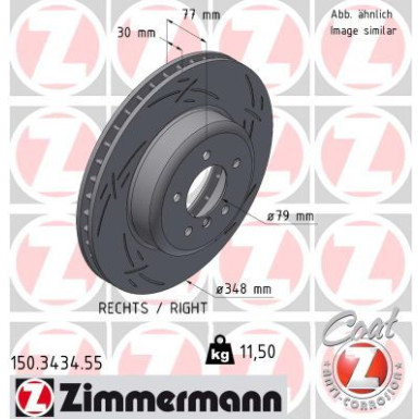 ZIMMERMANN Bremsscheibe | 150.3434.55