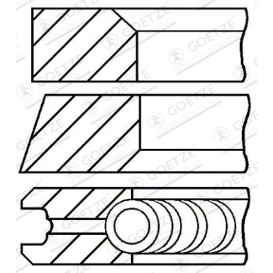 GOETZE ENGINE Kolbenringsatz