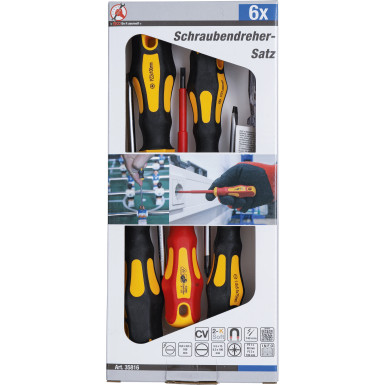 BGS VDE-Elektriker- / Schraubendreher-Satz Schlitz / Kreuzschlitz 6-tlg BGS Do it yourself 35816
