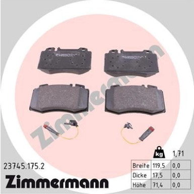 ZIMMERMANN Bremsbeläge