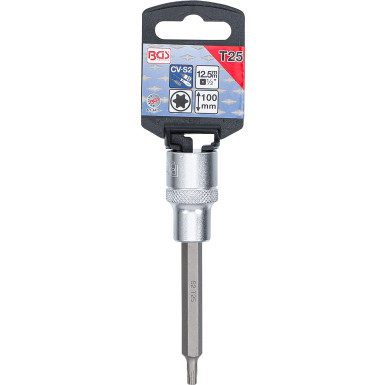 BGS Bit-Einsatz | Länge 100 mm | Antrieb Innenvierkant 12,5 mm (1/2"""") | T-Profil (für Torx) T25 | 4470