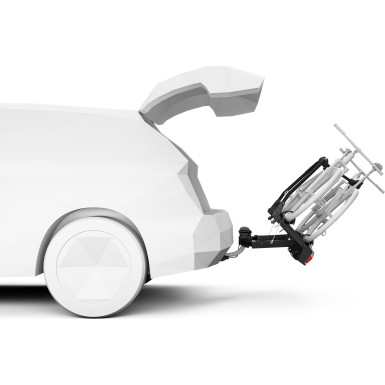 9032100 Thule VeloSpace 3 Plattform Fahrradträger für 2 Fahrräder an der Anhängerkupplung klappbar