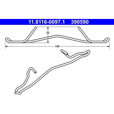 Feder, Bremssattel | 11.8116-0097.1