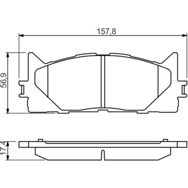 Bremsklötze | LEXUS Es TOYOTA 06-18 | 0 986 494 430