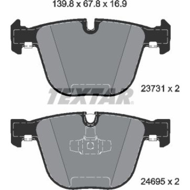 Bremsbelagsatz Bmw T. F01/F02 730-730 08 | 2373101