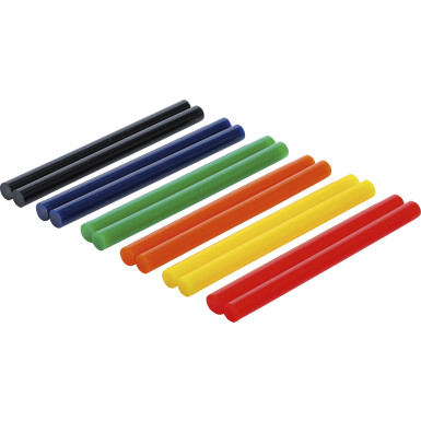 BGS Heißklebe-Patronen bunt Ø 11 mm, 150 mm 12-tlg BGS Do it yourself 80847