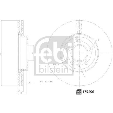 FEBI BILSTEIN Bremsscheibe | 175496