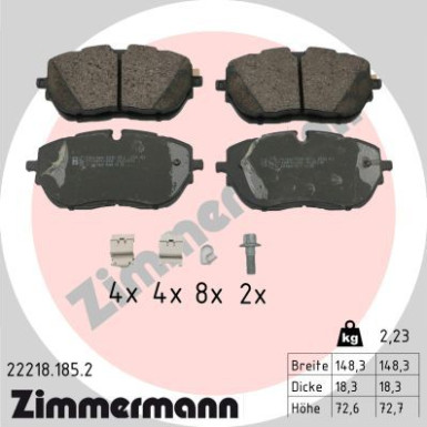 ZIMMERMANN Bremsbeläge 22218.185.2
