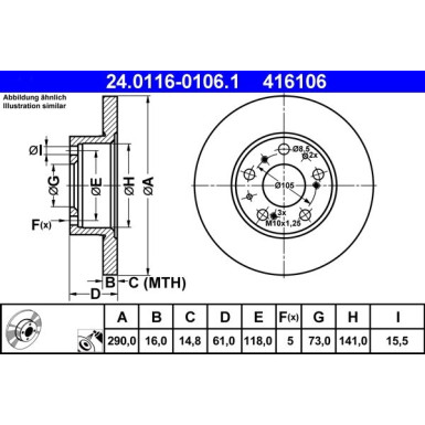 Bremsscheibe | 24.0116-0106.1