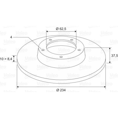 VALEO Bremsscheibe 197511