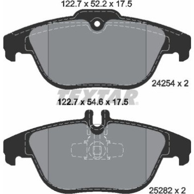 Bremsbelagsatz Db T. W204 07-/X204 Gusseisenschelle | 2425401
