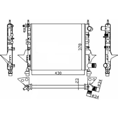 Kühler, Motorkühlung | 529513
