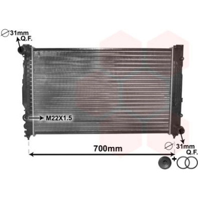 VAN WEZEL Kühler, Motorkühlung 03002124