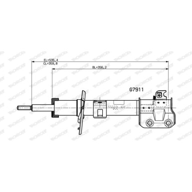 G7911 Stoßdämpfer MONROE ORIGINAL (Gas Technology)