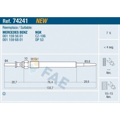 FAE Glühkerze FAE Glühkerze