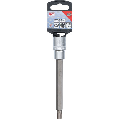 BGS Bit-Einsatz | Länge 140 mm | Antrieb Innenvierkant 12,5 mm (1/2"""") | Keil-Profil (für RIBE) M9 | 4174