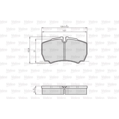 VALEO Bremsbeläge 872123