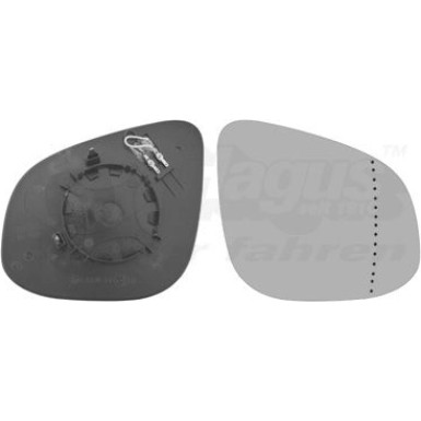 Aussenspiegelglas re. bhz | Renault Kangoo asph. MB Citan OE 963656392R