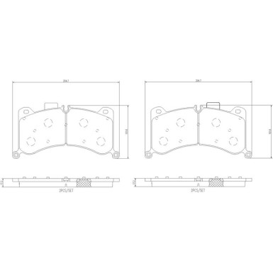 BREMBO Bremsbelagsatz, Scheibenbremse P 85 183 PRIME LINE