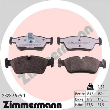 ZIMMERMANN Bremsbeläge 23287.975.1