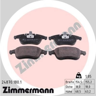 ZIMMERMANN Bremsbeläge 24870.180.1