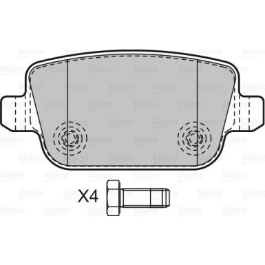 VALEO Bremsbeläge 598935