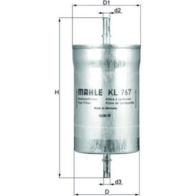 MAHLE Kraftstofffilter | KL 767