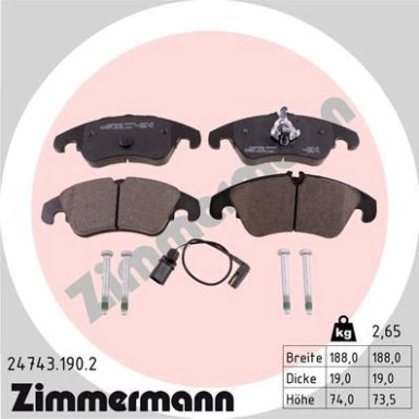 ZIMMERMANN Bremsbeläge