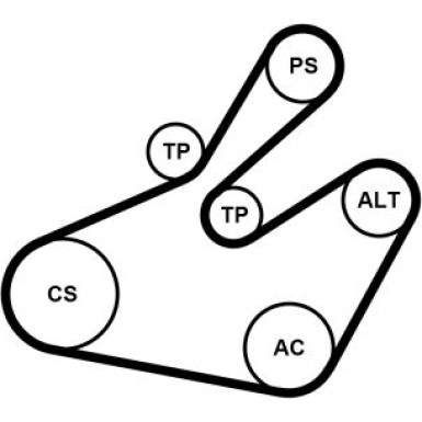 Continental CTAM Satz Gürtel 6PK1468K1