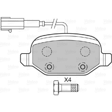 VALEO Bremsbeläge 601302
