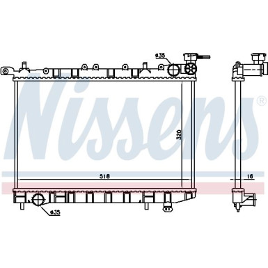 Wasserkühler PKW | NISSAN Almera (N15),100NX | 62974