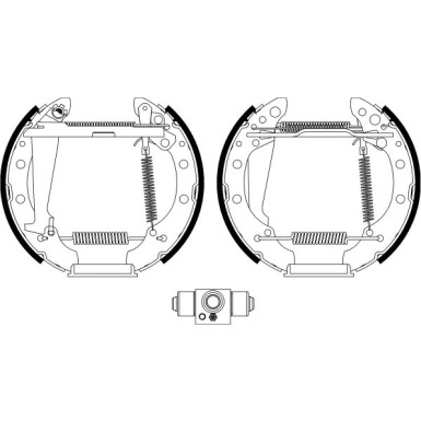 SATZ BREMSBACKEN VW A2,AROSA,IBIZA,FAVORIT,FELICIA,GOLF III, LUPO,PASSAT,POLO 00 Shoe Kit Pro 84044708