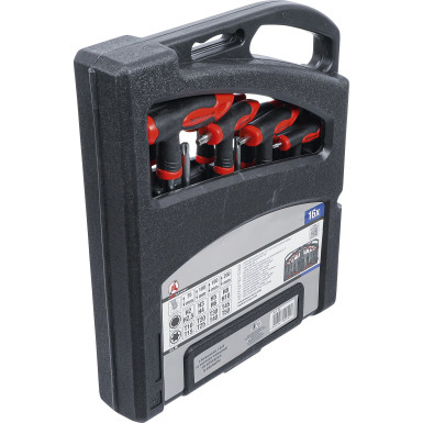 BGS Schraubendreher-Satz mit T-Griff und seitlicher Klinge Innensechskant/T-Profil (für Torx) 16-tlg BGS Do it yourself 90