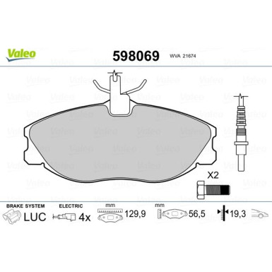 VALEO Bremsbeläge VALEO Bremsbeläge