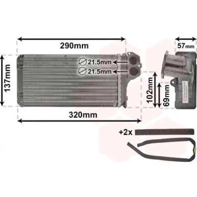 VAN WEZEL Wärmetauscher, Innenraumheizung 40006226 IR PLUS
