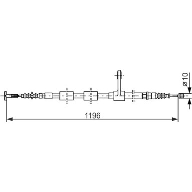 1 987 477 621 Seilzug, Feststellbremse 1 987 477 621 Seilzug, Feststellbremse