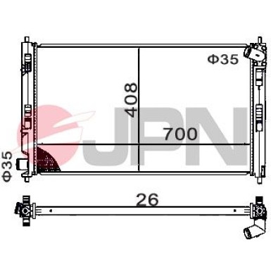 JPN Kühler, Motorkühlung 60C9025-JPN JPN Kühler, Motorkühlung 60C9025-JPN