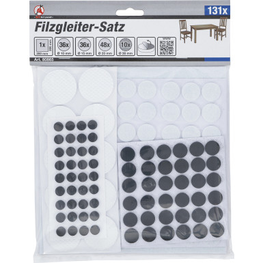 BGS Filzgleiter-Satz | selbstklebend | 131-tlg | 80865
