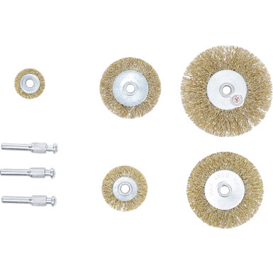 BGS Stahldraht-Bürsten-Satz Ø 25 - 75 mm 8-tlg BGS Do it yourself 50908