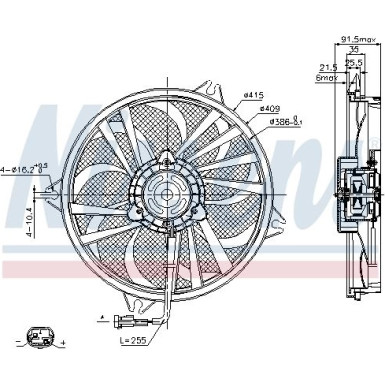 Kühlerlüfter PKW | CITROEN C5 2.2 D 00 | 85605