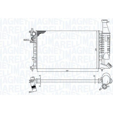 MAGNETI MARELLI Kühler, Motorkühlung 350213186400