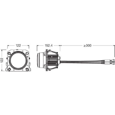 Osram LEDriving® 12/24V Universeller Scheinwerfer 5400-6500K RHD Model 102 1st LEDriving Universal Headlight LEDUHL102