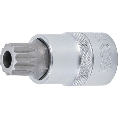 BGS Bit-Einsatz | Antrieb Innenvierkant 12,5 mm (1/2"""") | Innenvielzahn (für XZN) mit Bohrung M16 | 4356
