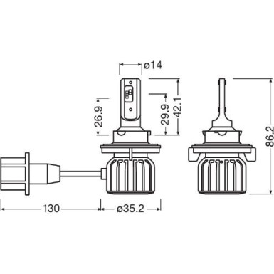 9008DWBRT-2HFB Glühlampe, Nebelscheinwerfer LEDriving® HL BRIGHT 9008DWBRT-2HFB Glühlampe, Nebelscheinwerfer LEDriving® HL BRIGHT