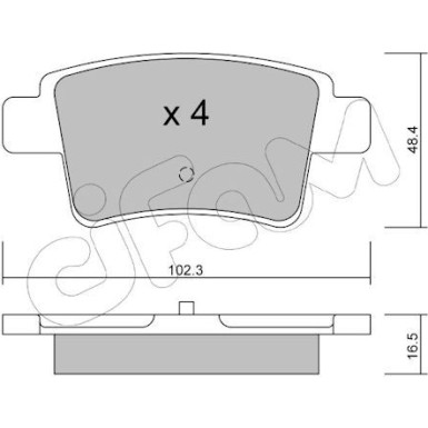 Bremsklötze HA | CITROEN C4 Picasso 06 | 822-801-0