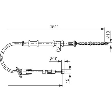 Handbremsseil re | MITSUBISHI Carisma | 1987477677