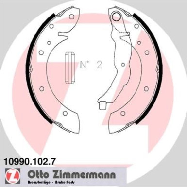 ZIMMERMANN Bremsbacken | 10990.102.7