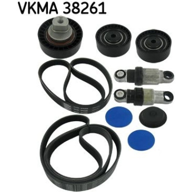 SKF Keilrippenriemensatz VKMA 38261