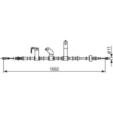 1 987 482 841 Seilzug, Feststellbremse 1 987 482 841 Seilzug, Feststellbremse